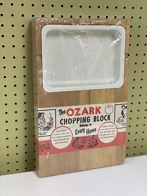 Vintage The Ozark Chopping Block Wooden 16 X 10 X 2 Vermillion INC NEW NOS LOOK! • $59.99