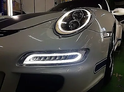 Smoked Color Porsche 911 997 991 Turbo S Style LED DRL Signal Flasher Lights  • $495