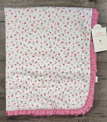 Baby Girl New Vintage Carter's Playful Pink Flower Baby Crib Blanket • $169.99