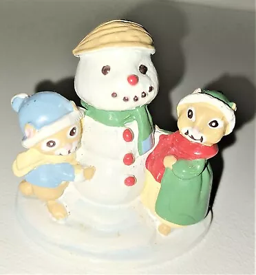 Vintage Avon Forest Friends Snowfall Friends Snowman Christmas Walnut Hat • $3.27