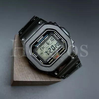 Custom Made MODS G-Shock CASIO DW5600E-1V Men Classic Sport Black Case Bracelet • $119.99