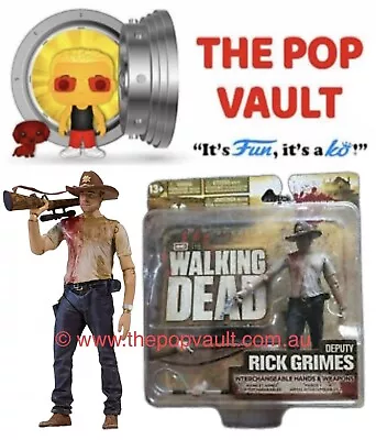 Amc The Walking Dead Comic Tv Series Mcfarlane Toys Deputy Rick Grimes Figure • $49.99