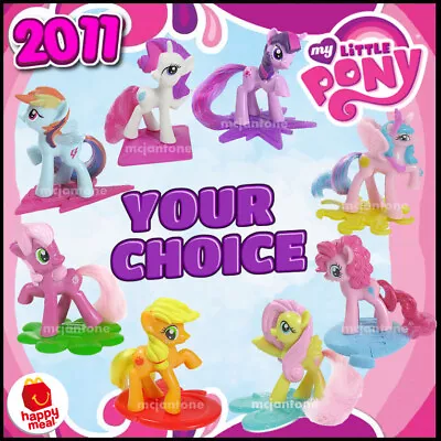 McDonald's 2011 MY LITTLE PONY Horse COMB STYLE Hair MLP Hasbro YOUR Toy CHOICE • $4