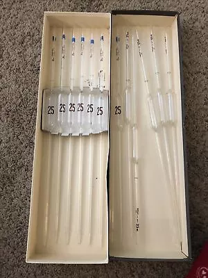 25 ML Volumetric Transfer Pipets Vintage Glassware KIMAX Fisher Scientific (12) • $9.99