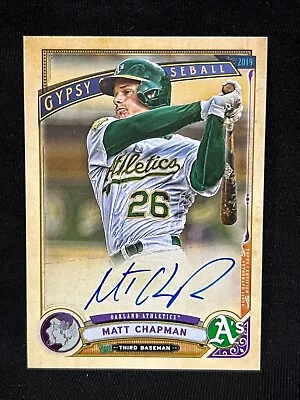 Matt Chapman Oakland A's 2019 Topps Gypsy Queen Baseball On Card Auto # 19/99 • $17.97