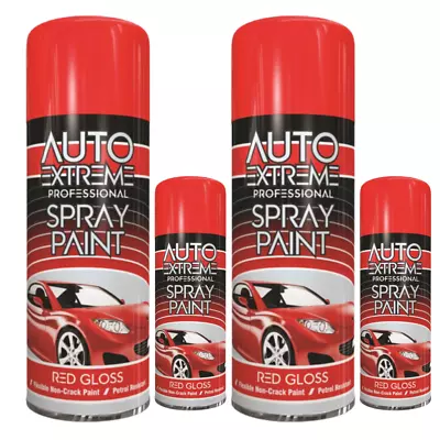 400ml All Purpose Red Gloss Aerosol Spray Paint Satin Primer For Metal Wood 1926 • £14.37