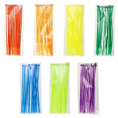 140pcs 6  Multi-Color Multi-Purpose Nylon Zip Ties (7 Colors) • $12.78