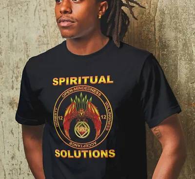 Narcotics Anonymous SPIRITUAL SOLUTIONS V.2  T-shirt - Free Shipping  100 Cotton • $21.99