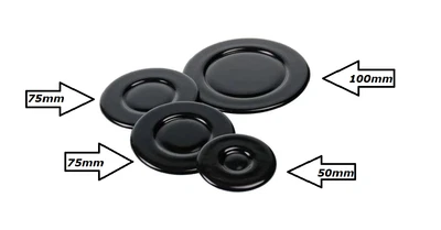 £8.65 • Buy For INDESIT Oven Cooker Gas Hob Burner Flame Cap Crown Black Small Medium Large