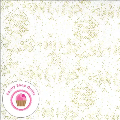 Moda DWELL IN POSSIBILITY 48317 19M White Gold Metallic GINGIBER Quilt Fabric  • $6