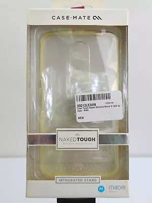 CASE-MATE Naked Tough Case For MOTOROLA NEXUS 6 Clear W/ Stand In Retail Box NEW • $15