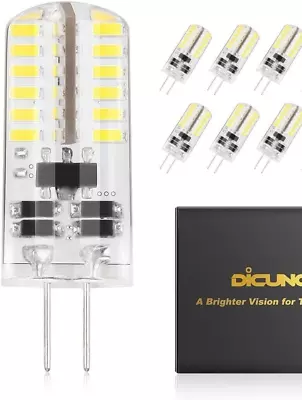 DiCUNO G4 48SMD DW LED Bulb JC Bi-Pin Base Light Bulbs 3W 12V AC/DC6/Pack • $13