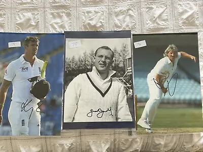 £19 • Buy Geoff Boycott, Ian Botham And Kevin Pieterson Hand Signed Photos With Coa 