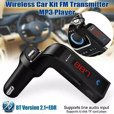 Bluetooth Car FM Transmitter MP3 Player Radio Wireless Adapter Kit 2 USB Charger • £9.49