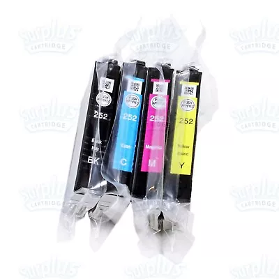 4 Genuine Epson 252 Black & Color Ink WF3620 WF5690 WF7610 WF7620 (NOT Initial) • $21.99