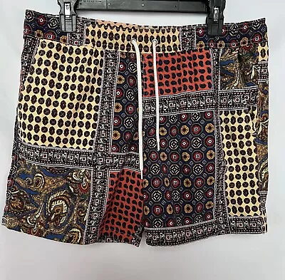 J.Crew Men’s Limited Edition Scarf Print Design 6” Stretch Swim Shorts - Size L • $25.99