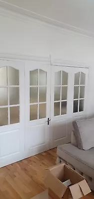 Internal Bi-fold Double Doors - Room Dividers With Georgian Glass • £50