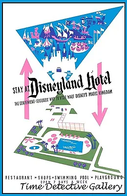 Vintage Disneyland Hotel Poster - Available In 5 Sizes • $17.50