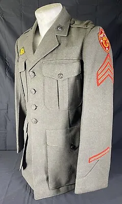 WW2 USMC FMF-PAC Fleet Marine Force Pacific HQ Wool Dress Green Jacket • $84.97