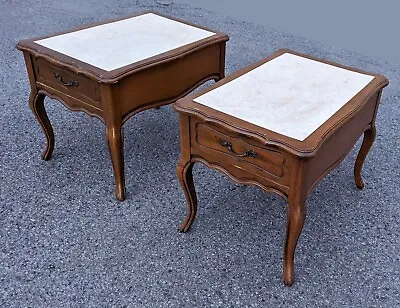 Pair Vintage  Mersman  Antique Old Wood Wooden End Side Tables Nightstands Stand • $499.99