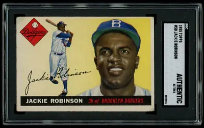 1955 Topps Jackie Robinson #60 Brooklyn Dodgers HOF SGC AUTHENTIC HIGH END • $329.95