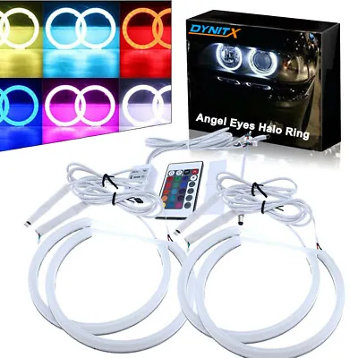 4x RGB Cotton LED Angel Eyes Lamp Halo Ring Car Headlight Fit BMW E36 E39 E46 • $39.98