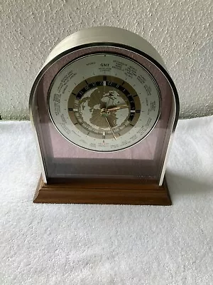 Vintage Verichron Quartz World Time Zone Mantle Clock Tested Works • $29.99