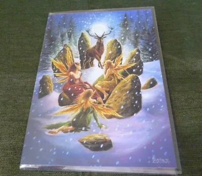 BRIAR Yule Stag Pagan Christmas Greetings Card BY03 • £2.99