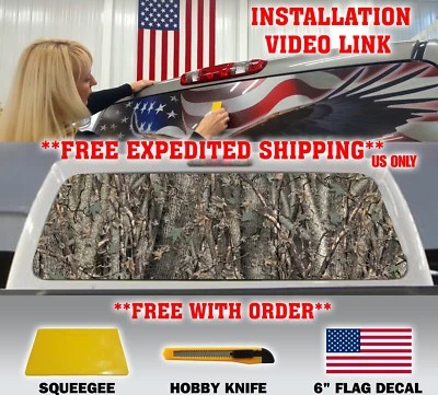 $52.45 • Buy Camo Camouflage Pickup Truck Rear Window Graphic Decal Tint Hunter Oak