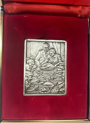 1974 Thanksgiving Norman Rockwell ☆ Freedom From Want ☆ .999 Fine Silver • $139