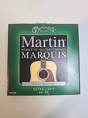 Martin Marquis M1000 6 String Ser 80/20 Bronze .10-.47  Extra Light • $10