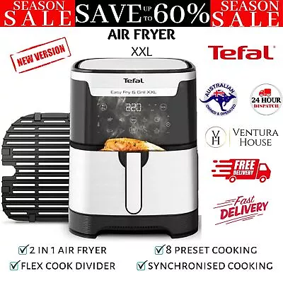 Tefal Easy Fry & Grill XXL FlexCook Air Fryer 8 Preset Cooking 2 In 1 EY801D • $358.97