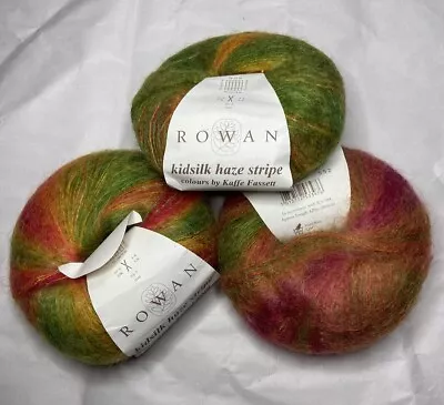 Rowan Kidsilk Haze Stripe Yarn 3-ball Bundle / Kaffe Fassett Colorway / Knit Kit • $85