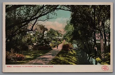 Postcard MA Entrance To Coytmore Lea Park Malden Massachusetts Unposted C7 • $8.45