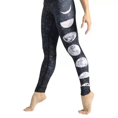 YOGA DEMOCRACY Dark Moon Phase Yoga Legging Workout Pants - Eco Friendly - XS • $39