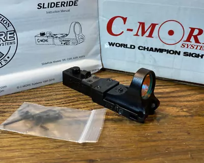 C-MORE SlideRide Red Dot HOLOGRAPHIC Sight CLICK Switch Black 4 MOA | CSRB-4 • $285