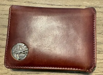 Vintage Mens Fossil Golf Classic Brown Leather Trifold Wallet • $98