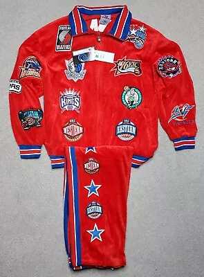 VTG 90s UNIQUE SPORTS NBA Basketball Teams Logo Patch 2 Piece Warm Up Suit NEW • $599.99