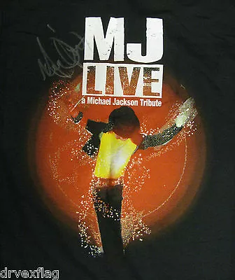 Michael Jackson Tribute T-shirt MJ LIVE Hand Signed By Michael Firestone Size M  • $44.99