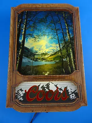 Vintage 1981 Coors Beer Lighted Sign 16  X 10.75   WORKS. SF69 • $45.99