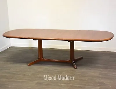 Danish Modern Teak Oval Dining Table • $2200