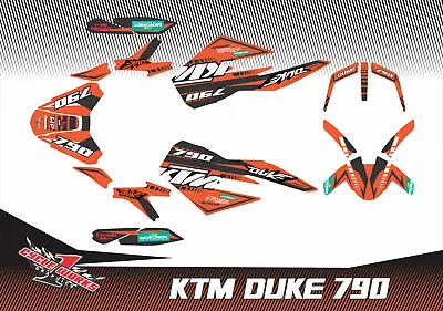 FULL Custom GRAPHICS KIT FOR KTM DUKE 790 890 2017 2018 2019 2020 2021 RSPEC • $144.99