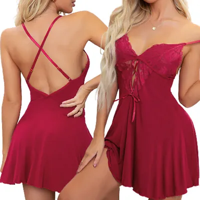 $10.86 • Buy Women-Sexy-Lingerie-Nightwear-Babydoll-Pajamas-Chemise-Underwear-Nightgown-XMas