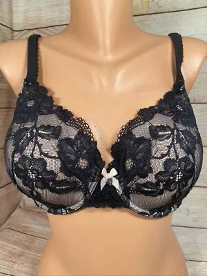 Body By Victoria's Secret Lined Perfect Coverage Bra / BlackLace Size 38C • $21.88