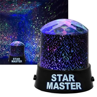 Star Projector Night Light Baby Galaxy Mood Lamp Gift Bedroom Rotating LED UK • £6.39
