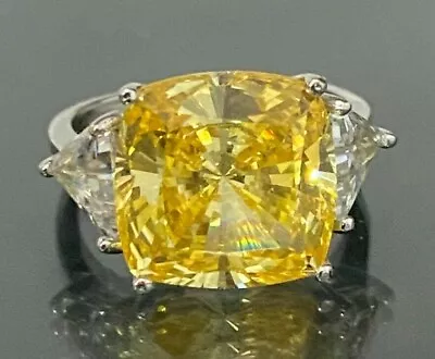$265 • Buy 14K Solid White Gold & Cubic Zirconia Ring 5.67g Size M  -  6
