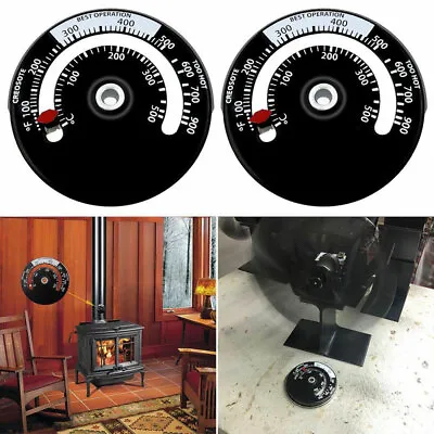 2X Magnetic Wood Stove Pipe Fire Place Heat Temperature Thermometer Tester #LI • $11.89
