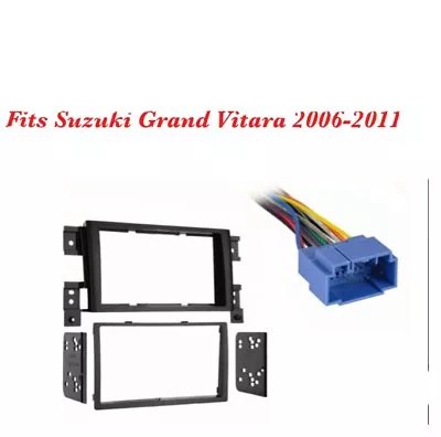 Fits Suzuki Grand Vitara 2006-2011 Double DIN Harness Radio Install Dash Kit New • $26