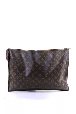 Louis Vuitton Womens Vintage Coated Monogram Canvas Zip Top Large Toiletry Case • $232.83