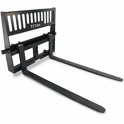 Titan Attachments Pro Duty Pallet Fork Attachment 60  Fork Blades Skid Steer • $999.97